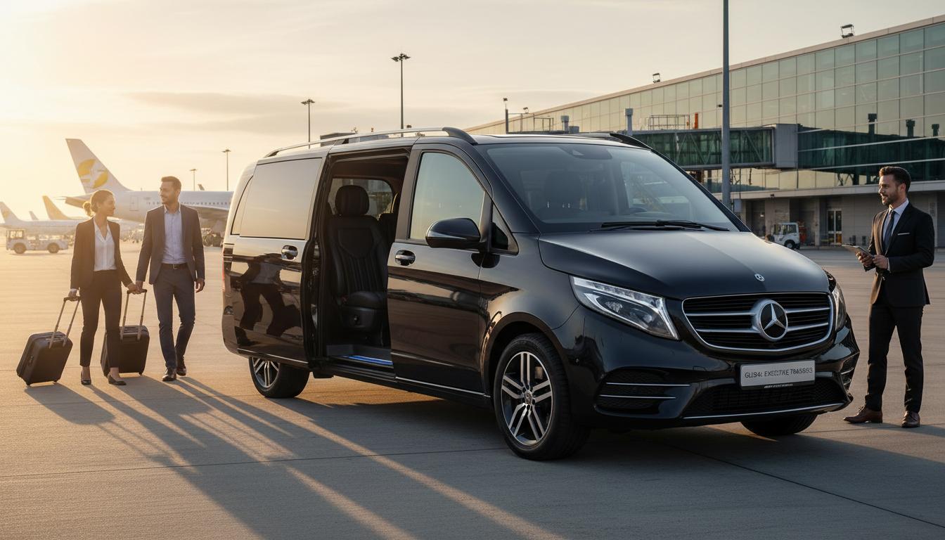 Mercedes V-Class luxury van for group airport transfer
